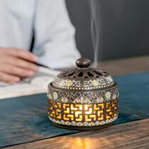 Incense Burner Room Home ceramic enamel lamp Honolulu for buddhware Pendulum Pieces Small Night Balsami Lavender Dish of Aromatic Tea Dish of Incense Tea