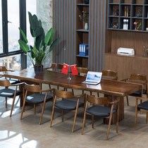New Chinese Solid Wood Conference tables and chairs combination long tableKung fu tea table to negotiate table desk retro board table