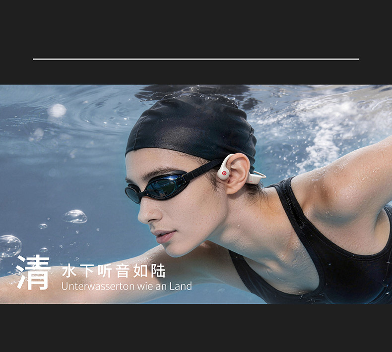Knochenleitungs-Schwimm-Bluetooth-Kopfhörer 2026 Modell, Ohrbügel-Design, wasserdicht, professionell, für Unterwassersport und Laufen