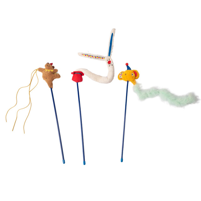 PETSVILLE Paisi Thinking Cat Toy Cat Stick Self-Happiness Circus Cat Stick Feather Bell Cat Toy