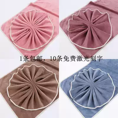 Beauty salon towel custom LOGO skin Management Special chest towel shop turban thick edge water absorption