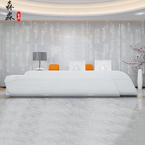 Simple special-shaped modern paint reception desk medical beauty reception desk lobby bar office furniture
