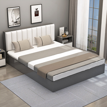 Soft bunk bed light extravagant 1 5 m double bed minimalist modern 1 8 m plate bed 1 2m Easy rental room Single beds