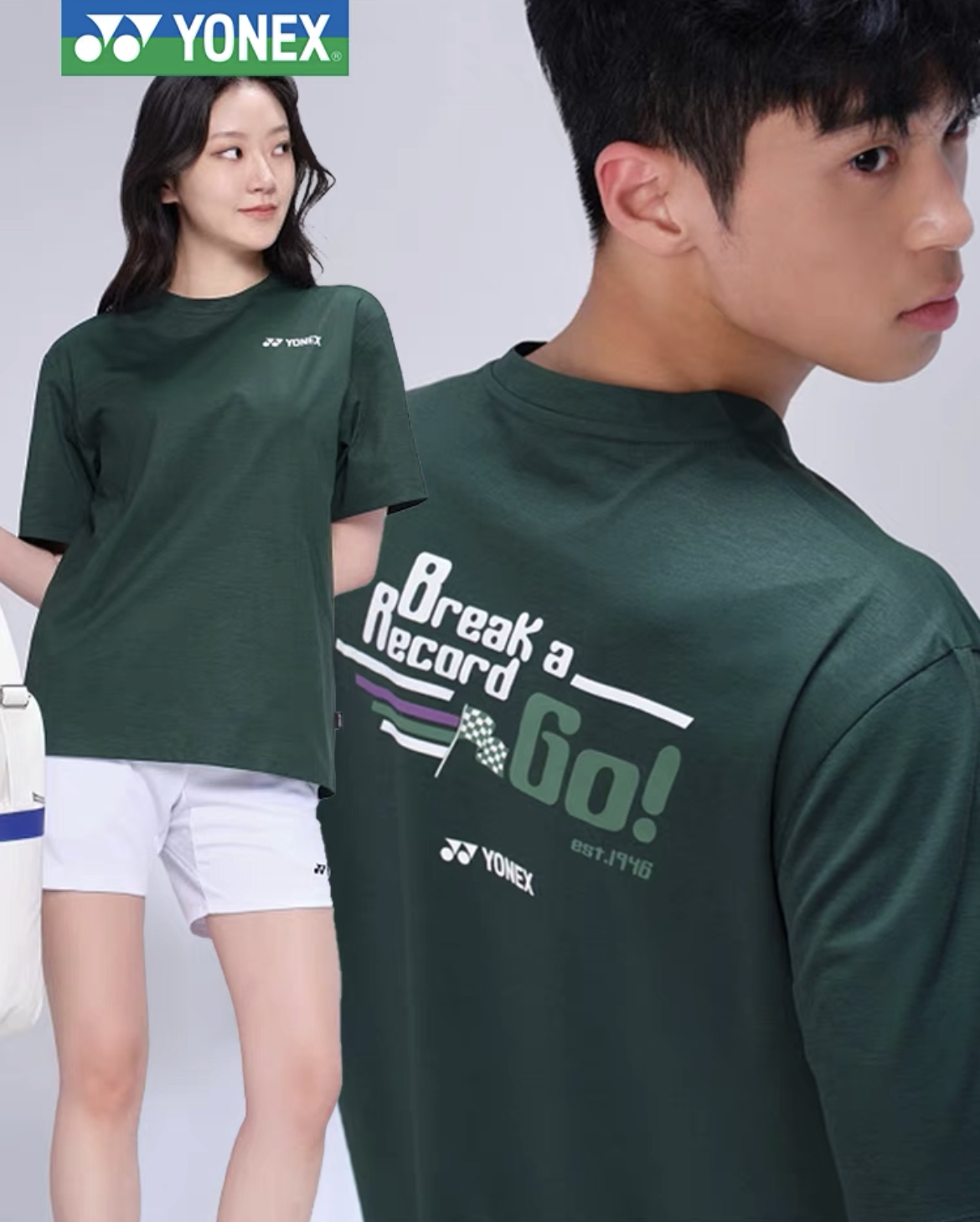 2023 Autumn Winter New South Korea Yy Badminton Suit Short Sleeve Men And Women's Identical Speed Dry Casual Racing Sports Training Suit-Taobao