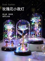 Girls birthday gifts practical for girlfriend girlfriends wife creative high-end rose night light Tanabata Valentines Day