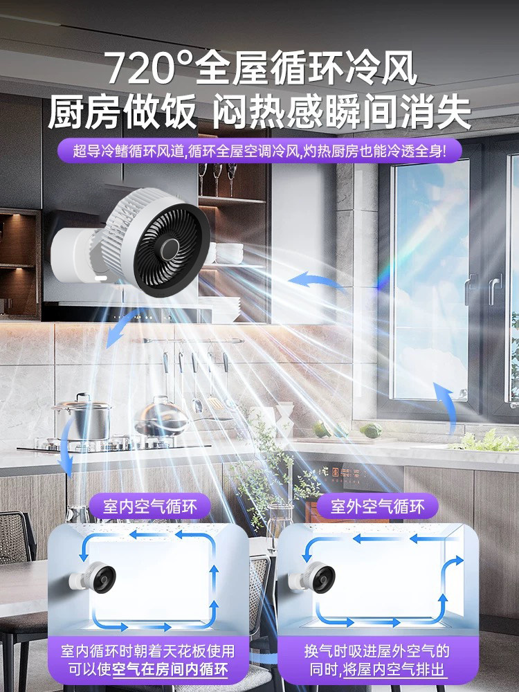 Small Fan USB Office Desktop Silent Small Cooling Electric Fan for Home Kitchen Bathroom Wall-Mounted Dormitory