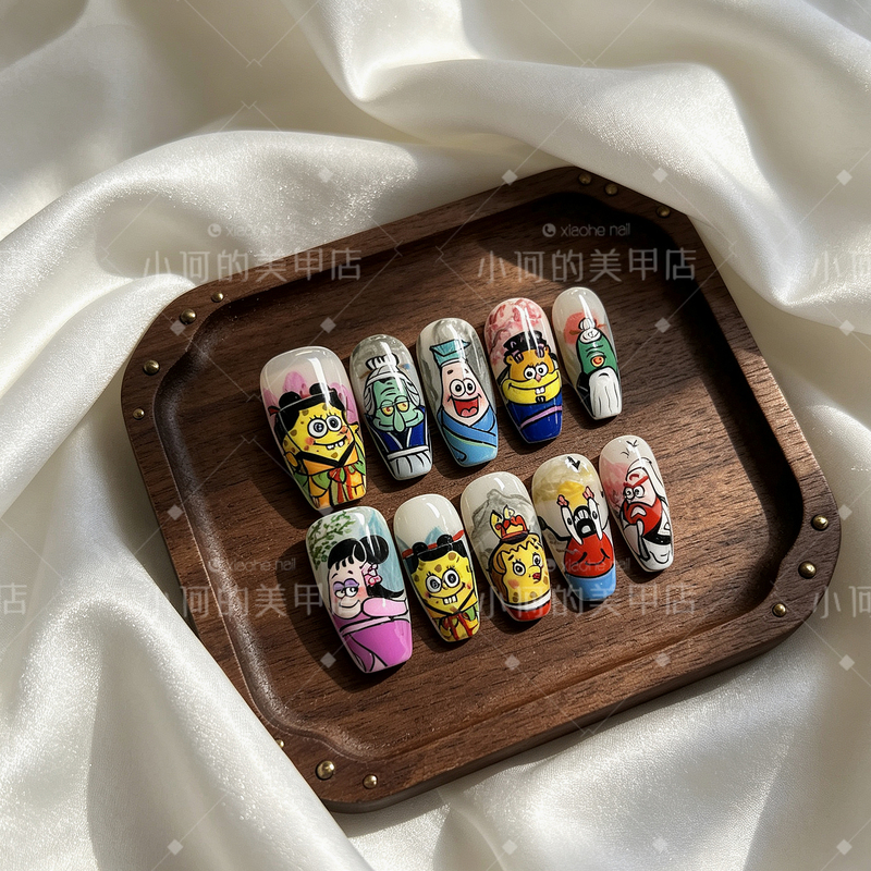 【Underwater Wonderland】Xiao He's Purely Handmade Wearable Nails·High-End Hand-Painted Nail Stickers 【Underwater Wonderland】Xiao He's Purely Handmade Wearable Nails·High-End Hand-Painted Nail Stickers