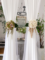Luojia Decoration) French curtain tie beautiful tie rope garden event venue simulated hydrangea gauze curtain tie rope