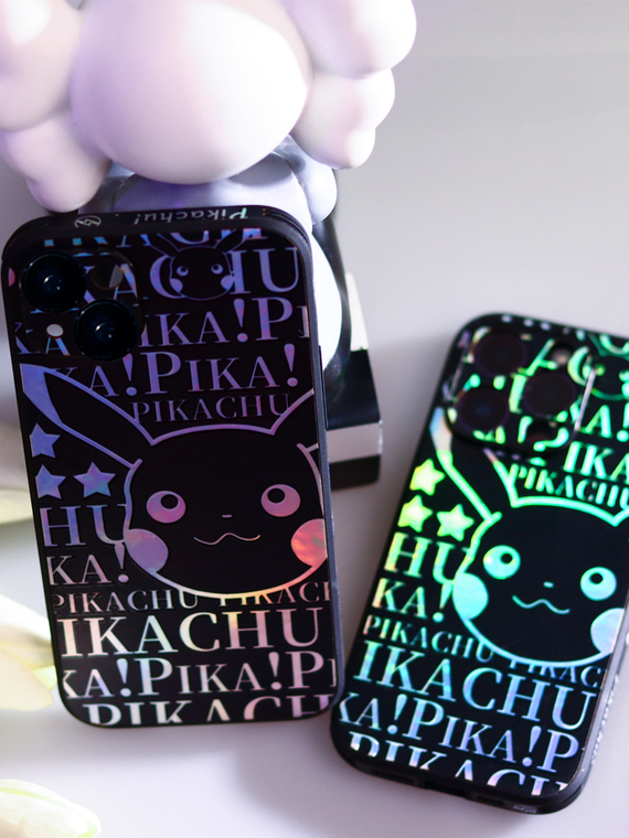 Pokémon Pikachu Laser Gradient Silicone TPU 14, 13, 12 iPhone Case