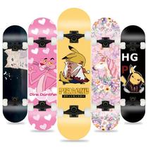 Skateboard childrens car four-wheel double tilt board 6 professional 12 skateboard beginner beginner teenager 3 primary school student 4
