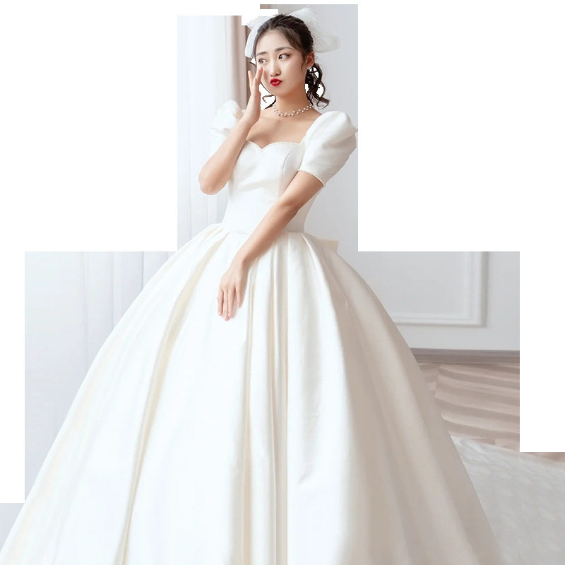 Wedding dress, open shoulders