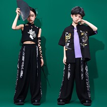 Childrens Street Dance Performance Costumes Chinese Style New Chinese Style Practice Dance Costumes Hanfu Primary School Students Choir Class Uniforms
