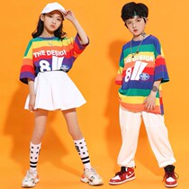 Girls hip-hop clothing childrens dance clothing Childrens Dance Costumes Jazz Dance Performance Costumes Boys Hiphop Suits Cheerleading Uniforms Trendy