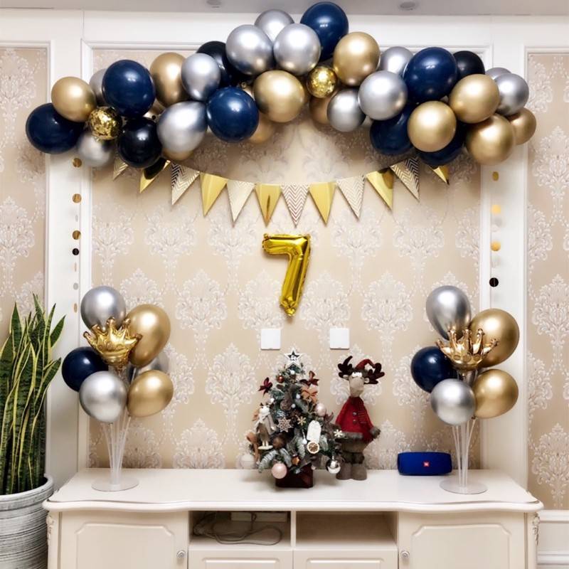 Birthday decoration scene layout boy 12 years old boy Nordic style suit children balloon boy treasure