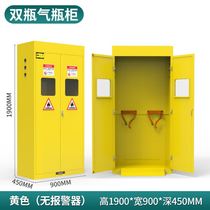 Full Steel Cylinder Cabinet Safety Cabinet Laboratory Double Bottle Explosion Proof Storage Cabinet Methane Coal Gas Tank Helium Oxygen Nitrogen Cabinet