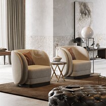 Light luxury red cloth single-person sofa living room household Italian casual tiger chair modern wind design sofa chair