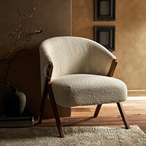 Nordic minimalist living room lamb lazy sofa chair lonely wind wooden casual chair designer creative armchair