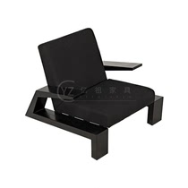 New Chinese Light Lavish Living Room Solid Wood Sofa Chair Hotel Lobby Sales Department Reception Negotiation Chair Designer Casual Chair