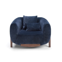 Italian light luxury sofa Nordic minimal modern style small household living room single three people installed sofa