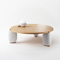 Yin Yu Yu-feng small household living room solid wood round tea several creative lamb fluff soft bag foot designer template furniture
