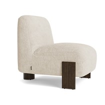 Nordic Simple Atmospheric Cloth Art Lazy Leisure Chair Wabi Sabi Model Room Single Chair Hotel Room Solid Wood Sofa Chair