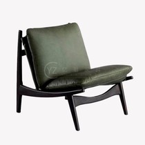 Nordic minimalist modern fabric sofa chair small family type home living room balcony solid wood Leisure chair Silence Wind Single Chair