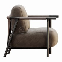 Modern Chinese Creative Living Room Solid Wood Sofa Chair Soft Dress Designer-style Room Casual Chair Sales floor Reception Chair
