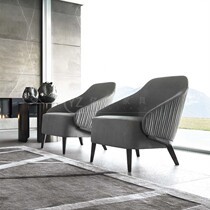 Nordic simple solid wood sofa chair Italian light luxury hotel office club business single chair sales department reception chair