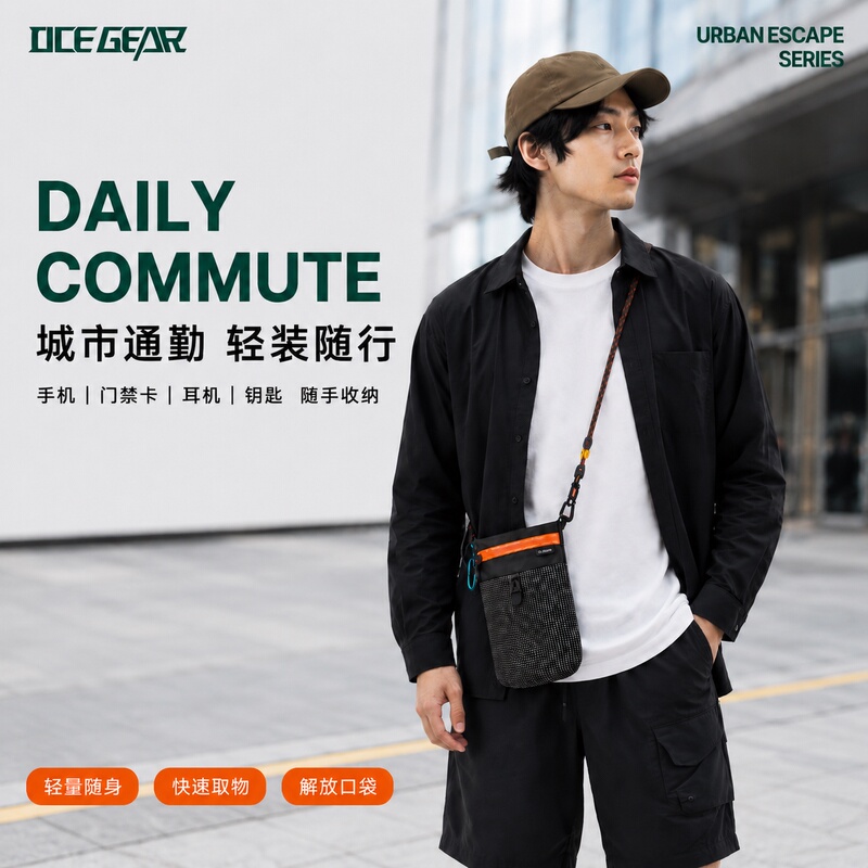 Oce Gear Ultra-Light 70g Mobile Phone Crossbody Bag 17Promax Can Be Used for Commuting and Travel, a Durable Small Bag
