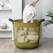 Japanese style portable dirty clothes basket waterproof dirty clothes storage basket dirty clothes basket large hollow plastic dirty clothes basket