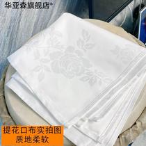 Hotel catering special glass wiping cloth wine glass napkin cloth white folded flower absorbs water and does not shed lint