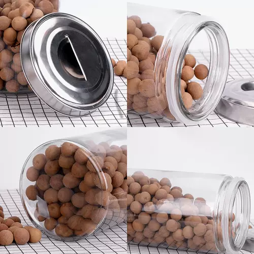 Свинцовый стеклянный чайный бак Прозрачный большой уплотнение хранения хранения сухой фрукты