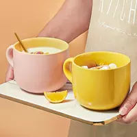 Большой -Керамическая чашка керамика Дом Девушка Марк Кубок молоко овсяный завтрак может быть микроволновой печью водяной чашка с большим животом