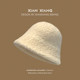 Hat women's winter new lamb wool fisherman hat autumn and winter plain face small bucket hat solid color warm basin hat