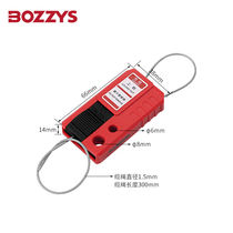 BOZZYS Micro Wire Cable Lock 300 500MM Retractable Wire Cable Lock Energy Isolation LOTO Equipment Lock
