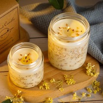 Osmanthus scented candle soothes the mind and helps sleep home indoor girls bedroom light fragrance niche high-end smokeless scented candle