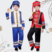June 1 childrens performance clothing female March three ethnic costumes Miao dance minority performance costumes Guangxi Zhuang Tujia