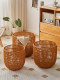 Dirty Clothes Basket for Bedroom, Household Dirty Clothes Hamper, Laundry Basket, Dirty Clothes Storage Basket, Imitation Rattan Bathroom Dirty Clothes Basket