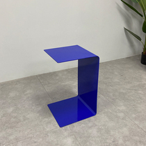Klein Blue Profiled Tea Table Metal Iron Art Sofa Edge A Few of the Silence Minimalist Wind C Type Small Side Table Bedside Table