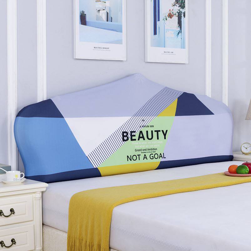 Elastic universal bedside cover all-inclusive bedside cover curved semi-circle European soft-packed fabric solid wood bedside dust cover cover