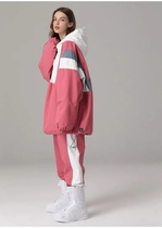Changbai Mountain ski clothing rental Xueyipai pink loose suit ski clothing couple large size single and double board