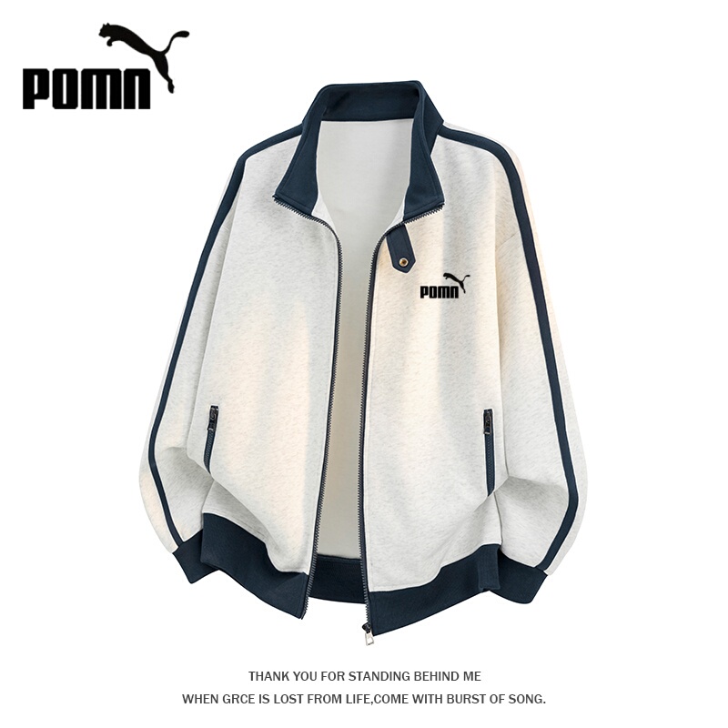 Outlet | Sports Style Stand-Up Collar Zip-Up Sweatshirt for Men, Color-Blocked Trendy Brand Jacket, Sports Sweatshirt Jacket for Men