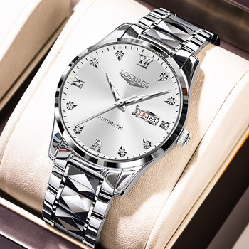 Swiss New Genuine Brand-Name Watch ­ Qin Watch Men's Mechanical Watch Fully Automatic Ultra-Thin Waterproof Real Diamond Casual Men's Watch