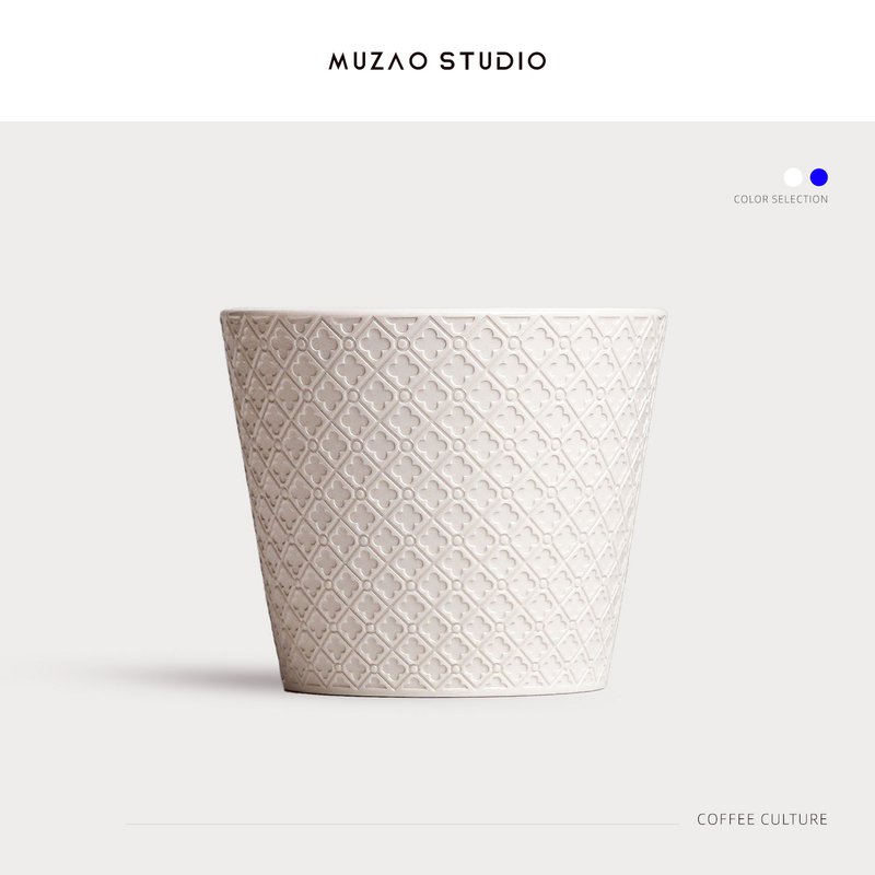 Muzao Ceramic Coffee Cup for Women, Personal Use, Elegant, Simple, Home Use, Exquisite Single Cup, Creative Gift