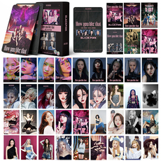 Красный шарф 54张blackpink小卡片lomo卡lisa jennie朴彩英明星自制小卡明信片周边