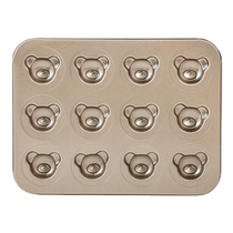Japanese cartoon bear madeleine baking pan 6 12-dimensional bear mini cake non-stick mold 1685 with Internet celebrity drinks