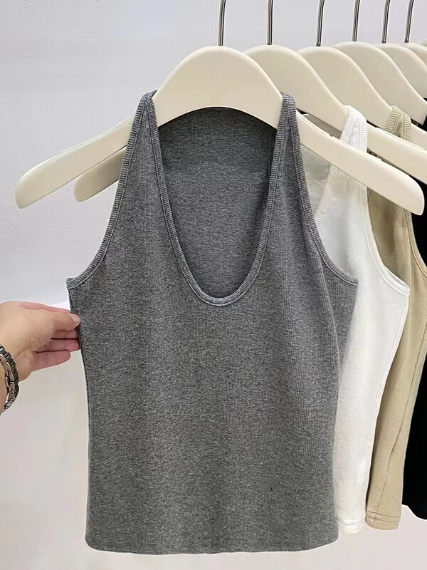 Modal Cotton Summer Halter Neck Camisole for Women, Versatile Sleeveless Top for Layering or Wearing Alone, Pure Desire Style Base Shirt