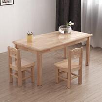 Kindergarten solid wood tables and chairs childrens special tables baby early education learning desks handmade toys reading and writing manufacturers