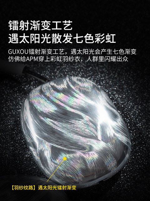 [Guxou Creative Case]Suitable for AirPods Max 2 Laser Feather White Protective Case Apple Over-Ear Headphones Max Earcup Horizontal Headband Apm Gradient Protective Case Accessories