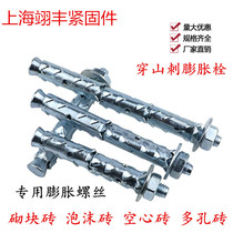 Foam bricks hollow bricks porous bricks bread bricks expanded holes and special expansion bolts for block bricks.